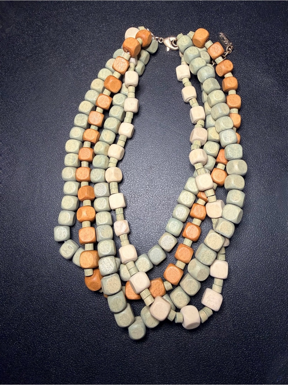 ✨Plunder✨Multi-Strand Pastel Wooden Bead Necklace